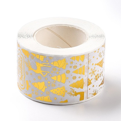 Christmas Themed Rectangle Roll Stickers LS-DIY-B045-01A-1