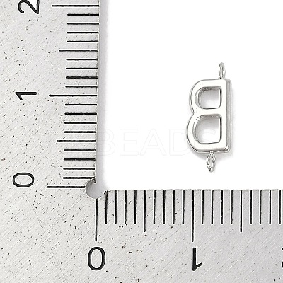 304 Stainless Steel Letter Connector Charms STAS-M108-01P-02-1