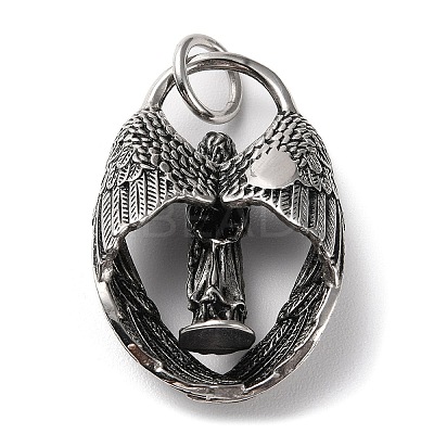 Ion Plating(IP) 304 Stainless Steel Pendants STAS-D067-05AS-1