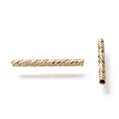 Corrugated Brass Tube Beads X-KK-H759-28B-G-1