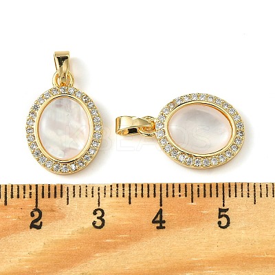 Brass Micro Pave Clear Cubic Zirconia Pendants KK-M277-07C-G-1