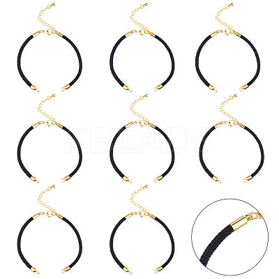 10Pcs Nylon Cords Bracelet Makings Fit for Connector Charms AJEW-DC0001-90-1