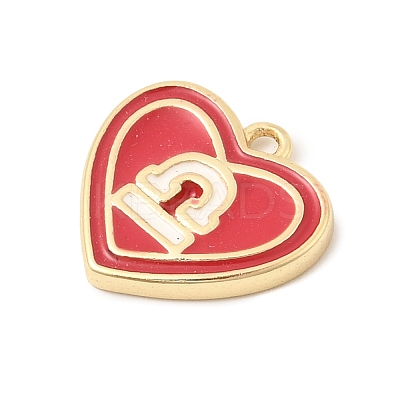 12Pcs Brass Enamel Pendants KK-H252-03G-1