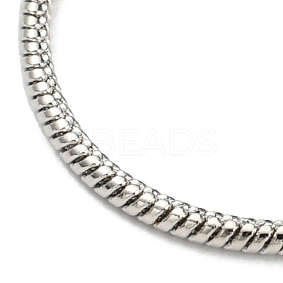 Long-Lasting Plated Brass Round Snake Chain Necklaces for Women NJEW-G105-03P-1