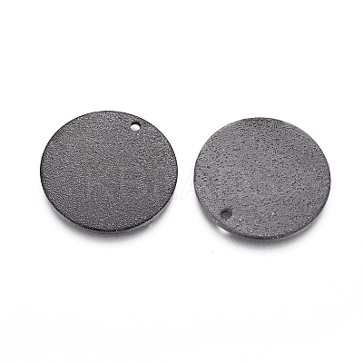 304 Stainless Steel Textured Pendants Ion Plating(IP) LS-STAS-I098-01-20mm-B-1