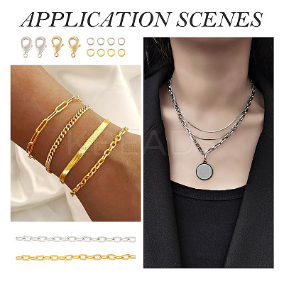 DIY Iron Cable Chains Necklaces/Bracelets Making Kits DIY-TA0011-77-1