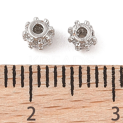 Brass Micro Pave Clear Cubic Zirconia Spacer Beads LS-KK-N256-12P-1