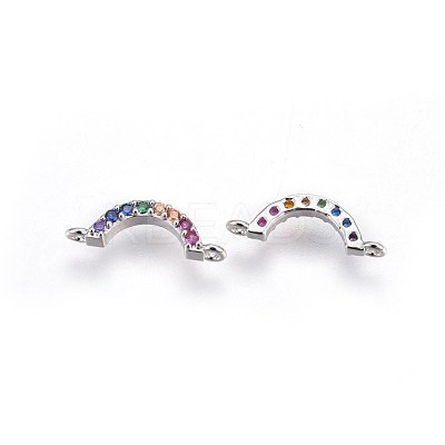 Brass Cubic Zirconia Links ZIRC-E162-13P-1