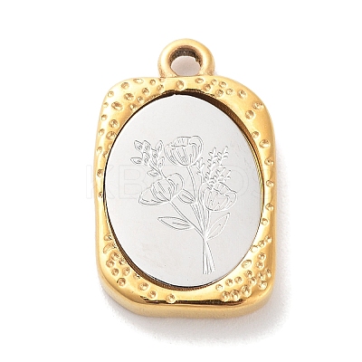 304 Stainless Steel Pendants STAS-F303-B08-1