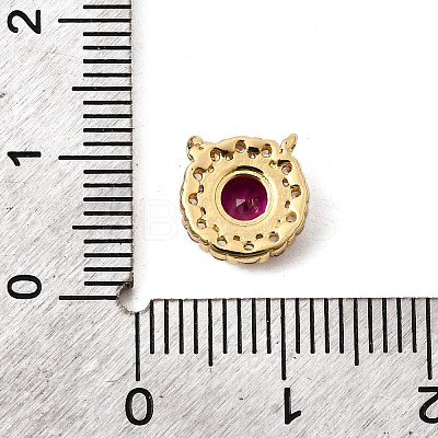 Brass Micro Pave Cubic Zirconia Charms KK-I360-024G-02-1