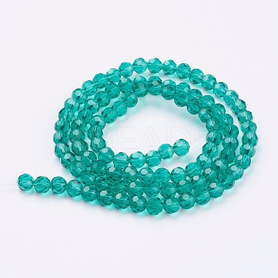 Eco-Friendly Glass Round Beads Strands EGLA-J042-6mm-M02-1