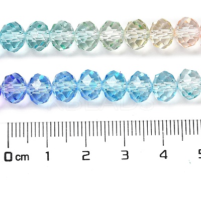 Transparent Painted Glass Beads Strands DGLA-A034-T6mm-A14-1