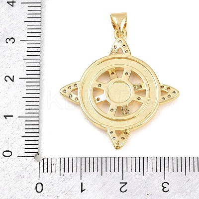 Brass Micro Pave Cubic Zirconia Pendants KK-Z145-05G-03-1