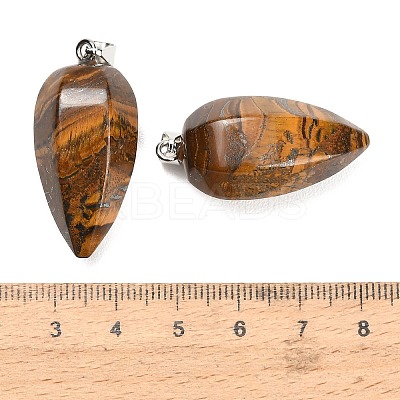 Natural Tiger Iron Pendants GG-K002-16V-1