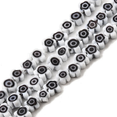 Handmade Millefiori Glass Bead Strands LAMP-J035-4mm-18-1