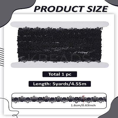 5 Yards Polyester Lace Trim OCOR-LP0001-82-1