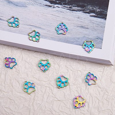 201 Stainless Steel Pet Charms STAS-SZ0001-71-1