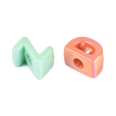 UV Plating Opaque Acrylic European Beads OACR-N160-23-1