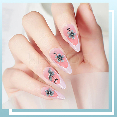 3Pcs Flower ABS Plastic Self Adhesive Nail Art Stickers MRMJ-SP0001-23-1