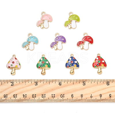 36Pcs 9 Styles Autumn Theme Alloy Enamel Pendants ENAM-FS0002-95-1
