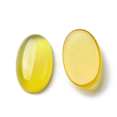 Natural Yellow Agate Cabochons G-A029-01-02-1