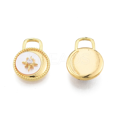 Synthetic White Shell Pendants KK-A165-15G-1