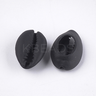 Spray Painted Natural Cowrie Shell Beads X-SSHEL-T008-12B-1