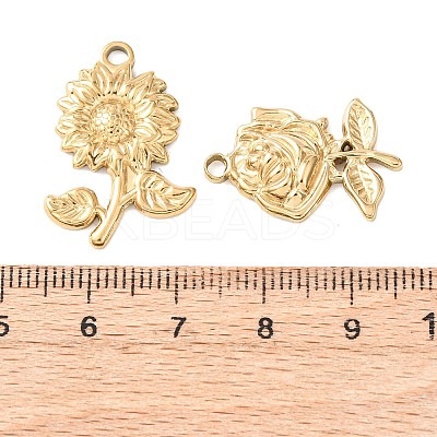 10Pcs 304 Stainless Steel Pendants STAS-P432-09G-1