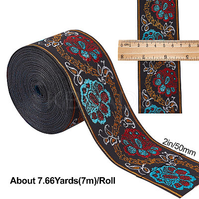 Ethnic Style Polyester Ribbon OCOR-GF0002-04B-1