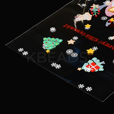 Christmas Theme Self-adhesive Plastic Bakeware Bag ABAG-F006-04-1