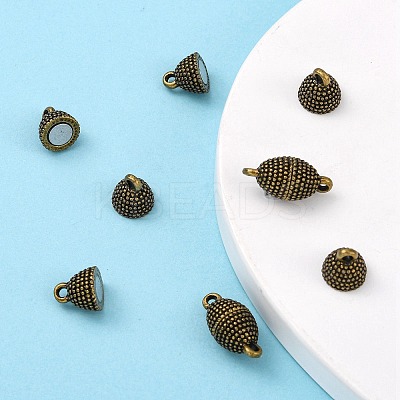 Alloy Magnetic Clasps with Loops X-PALLOY-H379-AB-1