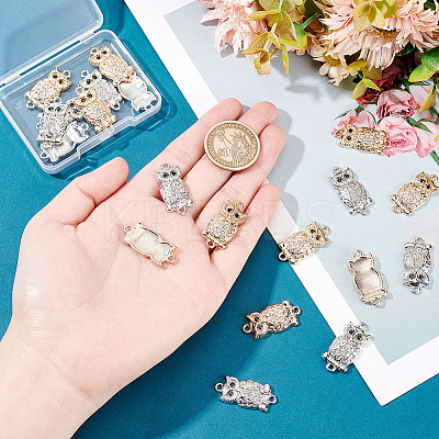 20Pcs 2 Colors Zinc Alloy Rhinestone Connector Charms FIND-AR0002-72-1