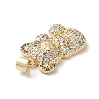 Brass Micro Pave Cubic Zirconia Pendants KK-M240-19-1