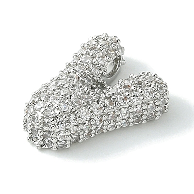 Rack Plating Brass Clear Cubic Zirconia Pendants KK-S378-01P-V-1