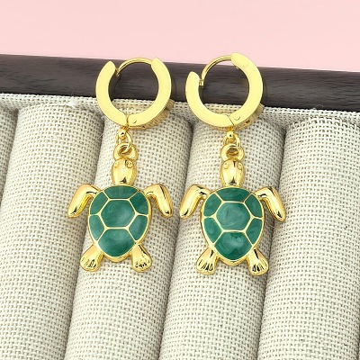 201 Stainless Steel Enamel Hoop Earrings FS-WG6C184-02-1
