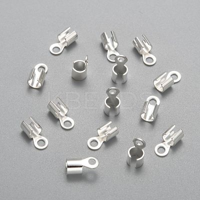 Brass Cord Ends KK-E182-S-1