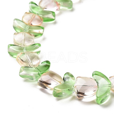 Transparent Glass Beads Strands X-LAMP-H061-02A-1