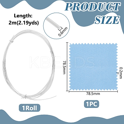 2M Half Hard 925 Sterling Silver Wire STER-UN0001-32A-1