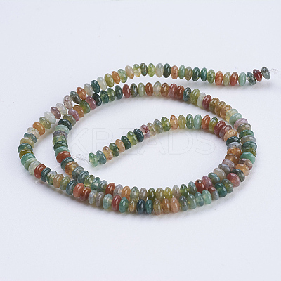 Natural Indian Agate Beads Strands G-P354-14B-4x2mm-1