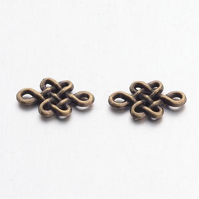 Tibetan Style Chinese Knot Alloy Links connectors TIBE-Q035-077AB-NR-1