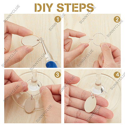 DIY Oval Wine Glass Charm Tags Making Kit DIY-SC0018-60-1