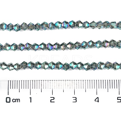 Transparent Electroplate Glass Beads Strands EGLA-A039-T3mm-UA12-1