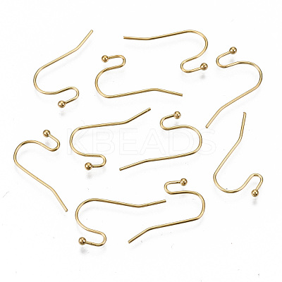304 Stainless Steel Earring Hooks X-STAS-S111-005G-NR-1