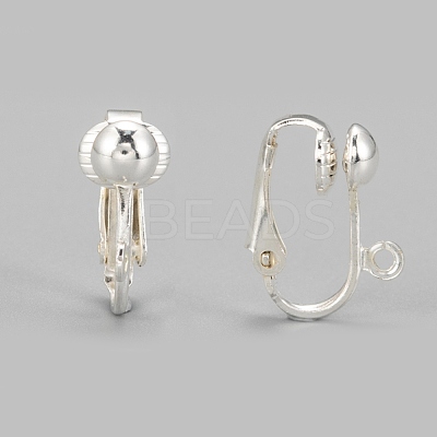 Iron Clip-on Earring Findingsfor Non-Pierced Ears X-EC141-S-1