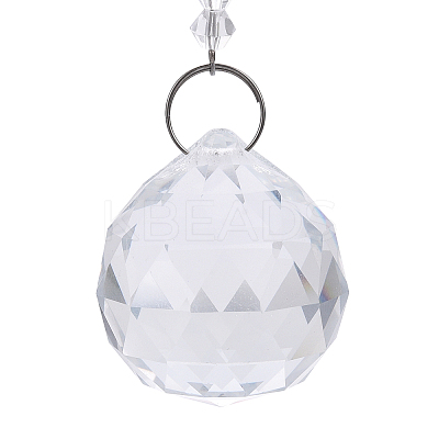 Faceted Crystal Glass Ball Chandelier Suncatchers Prisms AJEW-G025-A01-1