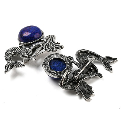 Dual-use Items Alloy Mermaid Brooch JEWB-C026-02B-AS-1