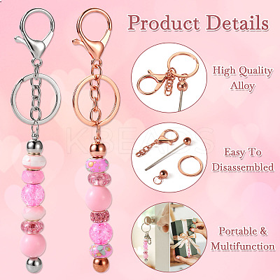 Valentine's Day DIY Beadable Keychain Making Kit DIY-TA0006-66-1