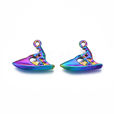 Rainbow Color Alloy Pendants PALLOY-N156-209-1