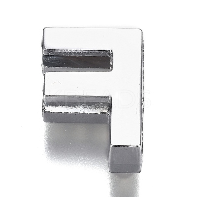 Alloy Letter Slide Charms RB-F034-01F-P-RS-1