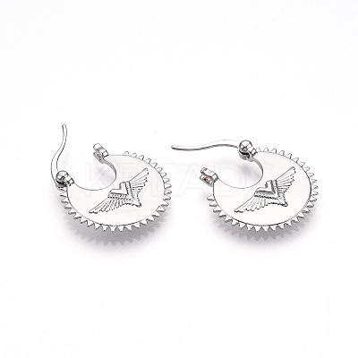 Brass Clip-on Earring for Women KK-T074-59P-1
